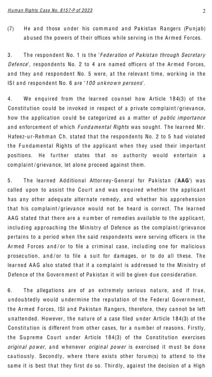 Allegations against Lt General Faiz Hameed extremely serious, cannot be left unattended: Supreme Court