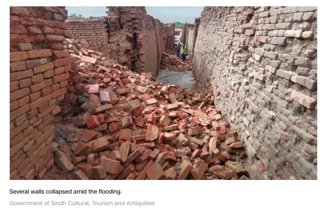 Mohenjo-Daro walls collapsed due to heavy rains in 2022