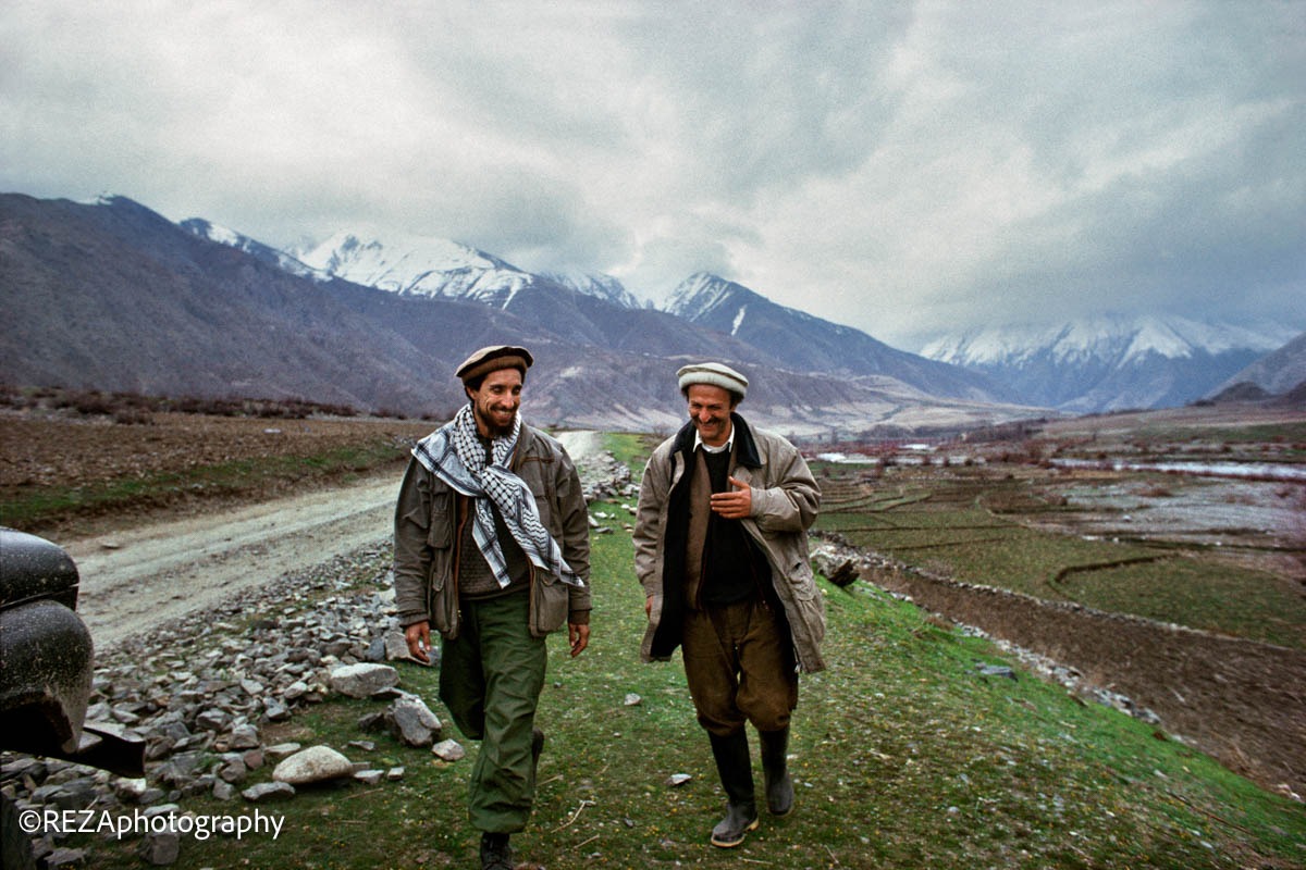 Reza Deghati with Ahmad Shah Massoud