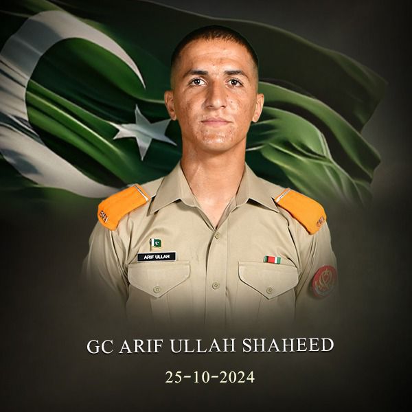 Cadet Arif Ullah embraced Shahadat in Lakki Marwat