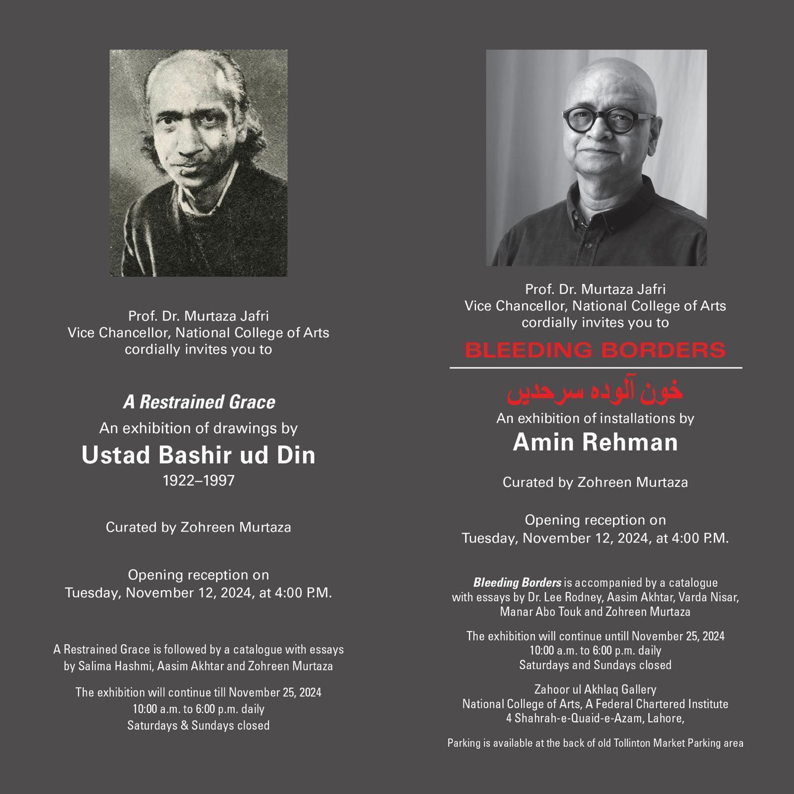 “Ustad Bashiruddin- A Restrained Grace” and “Bleeding Borders”