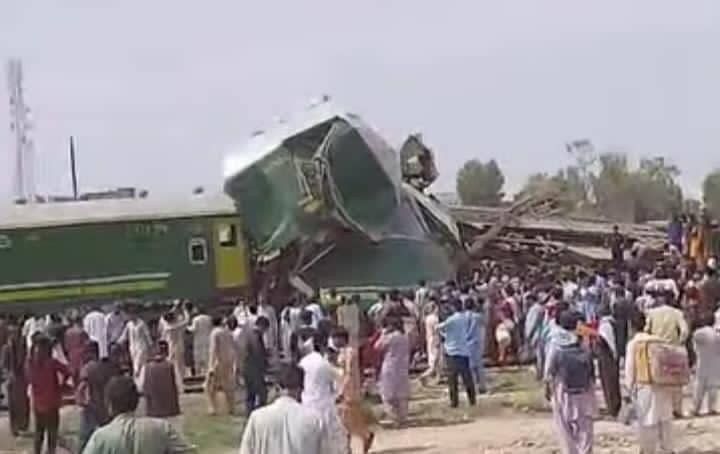 Shalimar Express collided with a stationary freight train