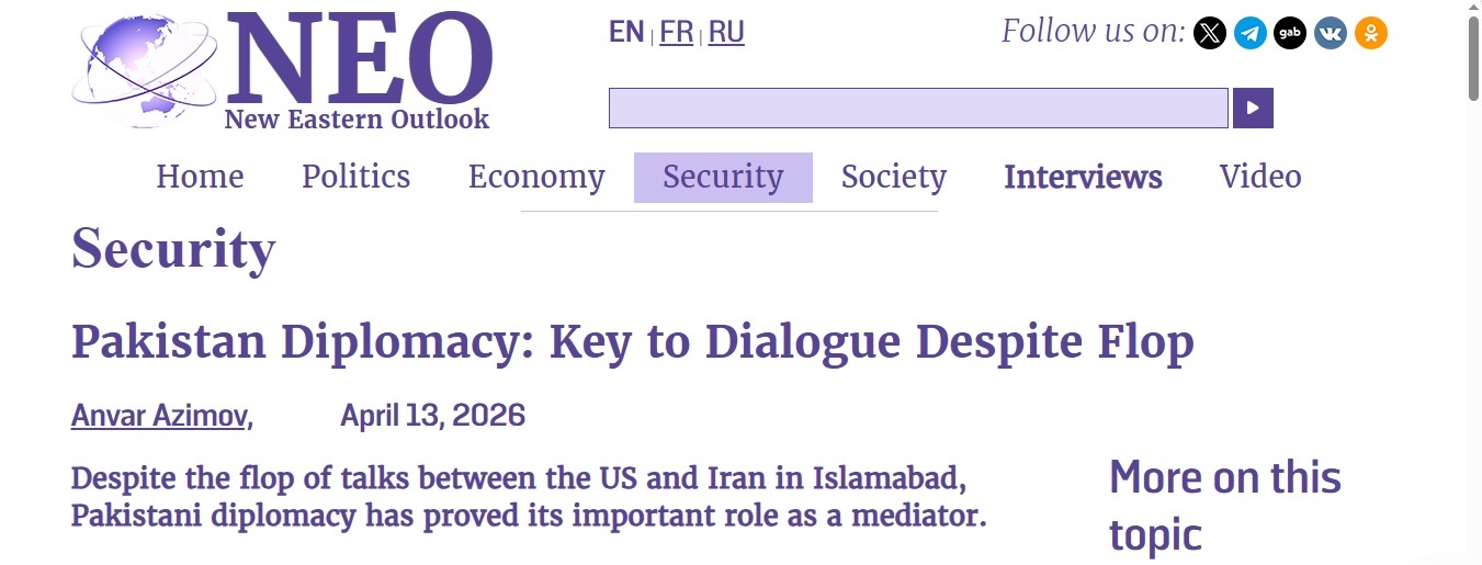 Pakistani diplomacy has proved its important role as a mediator