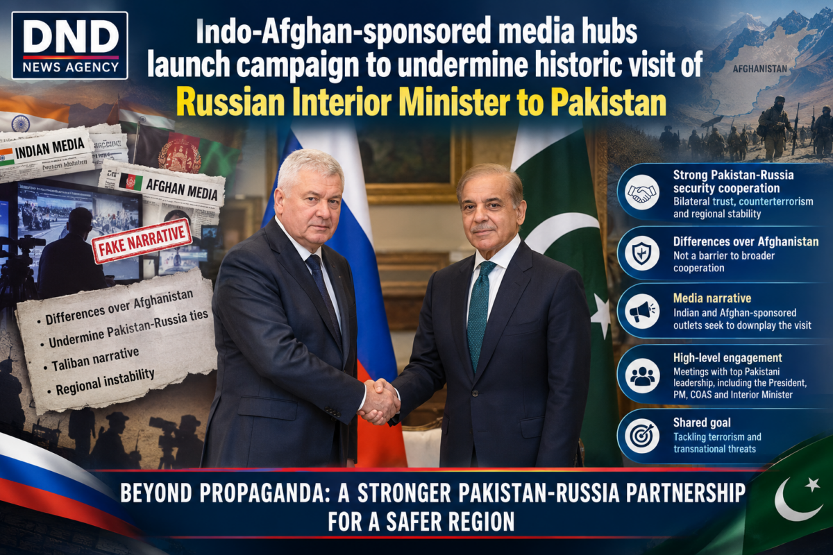 Indo-Afghan-sponsored media launch campaign to undermine historic visit of Russian Interior Minister to Pakistan
